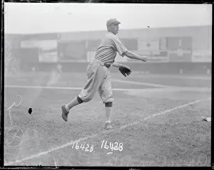 Pitcher Prints: Leon Ames in Baseball Action