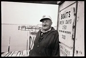 Bayside Prints: Leon Goslin Smiling on Pier