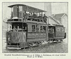 Steam Power Prints: Leon Serpollet's steam powered tram wagon