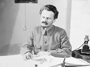 Bolshevik Prints: Leon Trotsky at His Desk