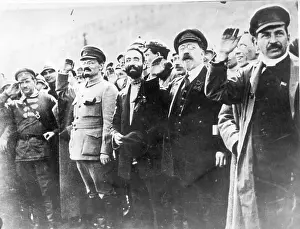 Saluting Prints: Leon Trotsky Saluting