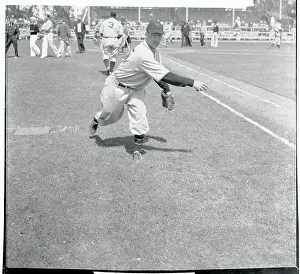 Leon W. Chagnon in Pitching Position