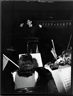 Orchestra Prints: Leonard Bernstein Conducting Orchestra