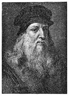 Composer Gallery: Leonardo Da Vinci engraving 1894