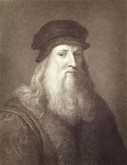 Images Dated 3rd October 2014: Leonardo Da Vinci Engraving