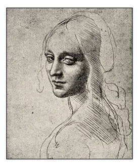 Images Dated 2nd November 2016: Leonardos sketches and drawings: Angel of Virgin of the Rocks