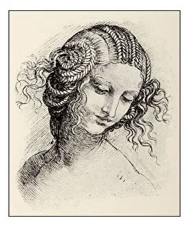 Images Dated 2nd November 2016: Leonardos sketches and drawings: Leda and the Swan detail