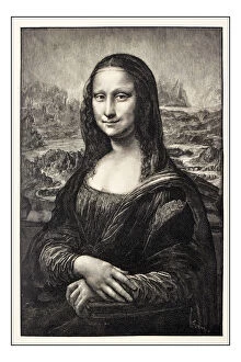 Images Dated 2nd November 2016: Leonardos sketches and drawings: Mona Lisa (La Gioconda)