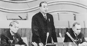Leonid Brezhnev Opening Soviet Congress