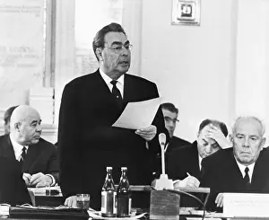Leonid I. Brezhnev Addresses Conference