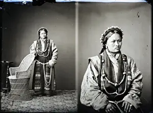 Blouse Prints: Lepeha, India Woman Wearing Cultural Clothing