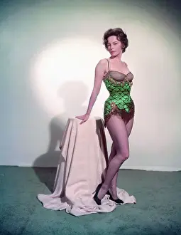 Leslie Caron Posing in Lingerie