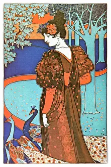 Arc0011090 Prints: L'Estampe moderne: La Femme au paon