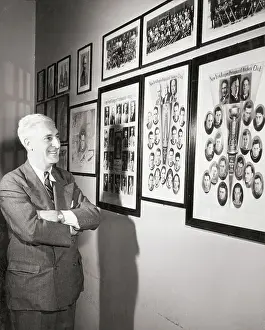 Lester Patrick Admiring Team Portraits