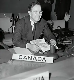 Lake Success Prints: Lester Pearson Attending Session of General Assembly