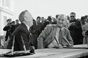 Lester Pearson and Lyndon Johnson Laughing