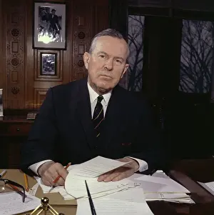 Ottawa Prints: Lester Pearson in His Office