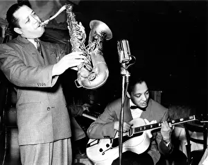 Lester Young Performs On Stage