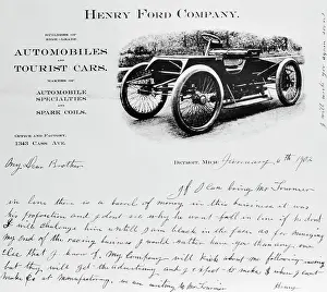 Detroit Prints: Letter Written by Henry Ford