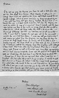 Jonathan Swift Prints: Letter Written by Jonathan Swift