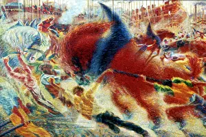 1910s Prints: L'eveil de la Cite ('The City Awakes'), 1910. Artist: Umberto Boccioni