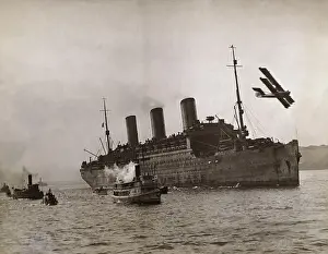 Leviathan Arriving in New York Harbor