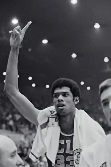 One Finger Prints: Lew Alcindor Raising His Arm