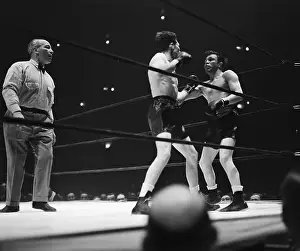 Lew Jenkins & Lou Ambers In Ring