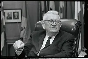Hershey Prints: Lewis B. Hershey Sitting at Desk