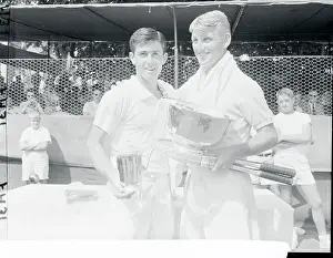 South Orange Prints: Lewis Hoad Holding a Winner's Trophy