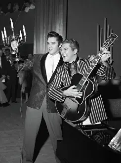 Liberace Prints: Liberace on Stage with Elvis Presley