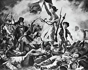 Leading Prints: Liberty Leading the People by Eugene Delacroix