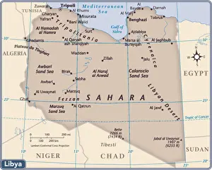 Libya country map