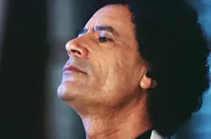 Libyan Leader Muammar Qaddafi with His Head Held High