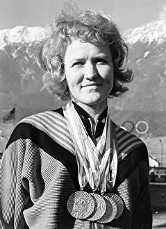 Portraits Prints: Lidija Pavlovna Skoblikova at 1964 Winter Olympics