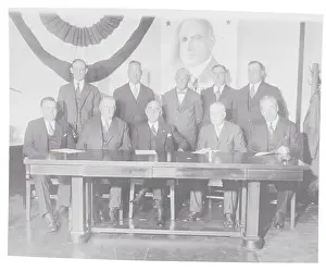 Thomas J Prints: Lieutenant Governor Herbert H. Lehman with Labor Representatives