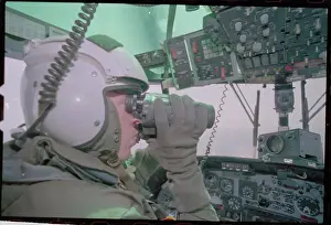 Cockpit Prints: Lieutenant Looking Through Binoculars