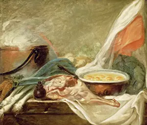 Prints of Still Life with Eggs and a Leg of Mutton, 1780/90. Artist Unknown. (Photo by by Heritage Art/Heritage Images via Getty Images) Quiet Beauty: Moments of Stillness Captured in Art: Still Life With Eggs And A Leg Of Mutton