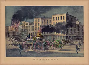 Horses Prints: The life of a fireman: the metropolitan system
