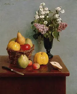 Prints of Still Life with Flowers and Fruit, 1866. Artist Henri Fantin-Latour. (Photo by Heritage Art/Heritage Images/Getty Images) Quiet Beauty: Moments of Stillness Captured in Art: Still Life With Flowers And Fruit