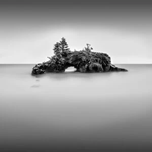 At The Edge Of Gallery: Still Life - Hollow Rock in BW