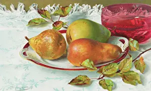 Dessert Prints: Still Life Painting of Pears