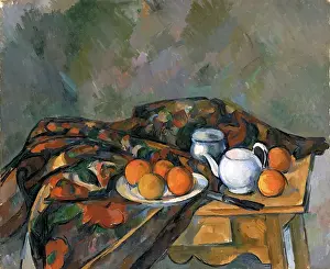 Prints of Still life with a teapot, 1902-06. Artist: Paul Cezanne. (Photo by National Museum and Galleries of Wales Enterprises Limited/Heritage Images/Getty Images) Quiet Beauty: Moments of Stillness Captured in Art: Still Life With A Teapot, 1902-06