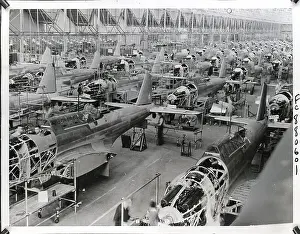 Production Prints: Light Bombers In Stages Of Construction