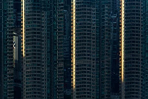 Images Dated 2nd August 2015: light and shadow of hongkong residential building