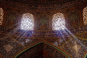 Ceramics Prints: Light streaming into mosque