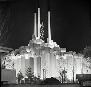 1964 1965 Worlds Fair Prints: Lighted Prism Building