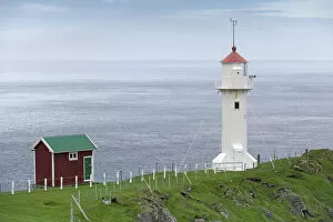 Images Dated 8th June 2013: Lighthouse, Akraberg, the southernmost point of Suouroy, Faroe Islands, Denmark