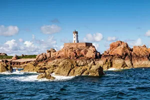 Surge Collection: Lighthouse on the Ile de Brehat, Pink Granite Coast, Brittany, France