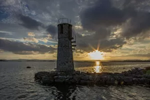 Lighthouse on a lake in County Galway, Ireland